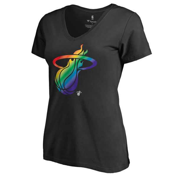 Women's Miami Heat Fanatics Branded Black Team Pride Slim Fit V Neck T-Shirt FengYun,We sell and wholesale Women's Miami Heat Fanatics Branded Black Team Pride Slim Fit V Neck T-Shirt FengYun on line form chian!